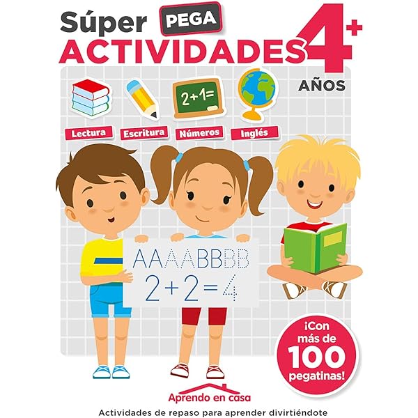 APRENDO EN CASA SUPER PEGA ACTIVIDADES 4 AÑOS PEGATINAS STICKERS